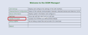 How to upgrade firmware icom next a bmw