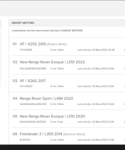 Alternative view of JLR TOPIx Login