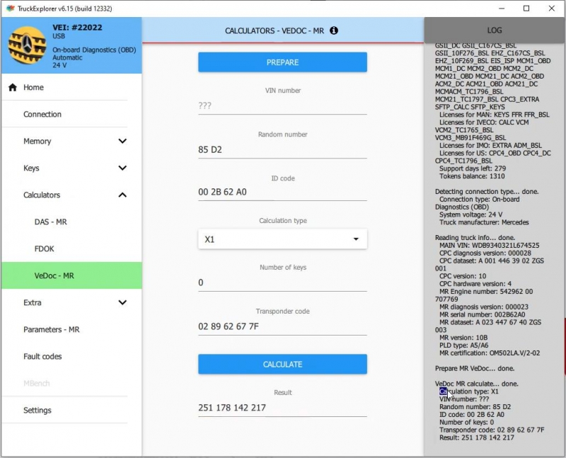 Additional MB CALC License for AUTOVEI MB Trucks