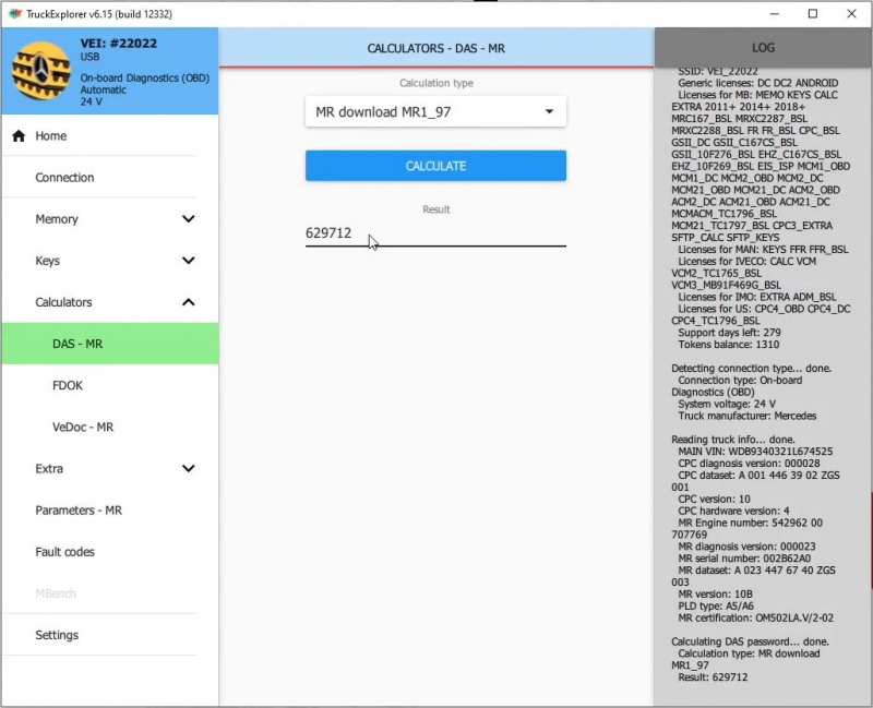 Additional MB CALC License for AUTOVEI MB Trucks