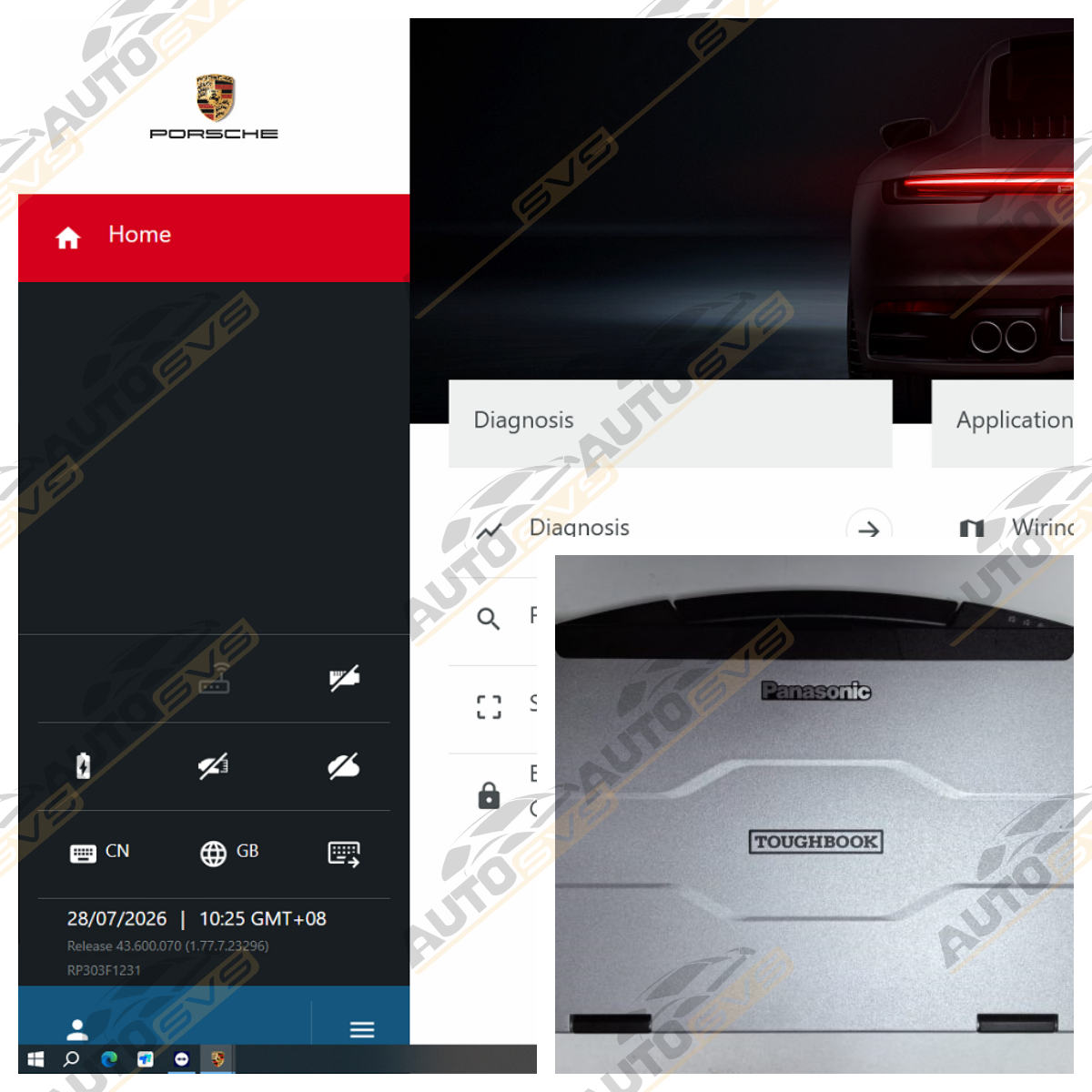 Porsche PIWIS4 V43.600 with Refurbished FZ55 Laptop Supports PPN Remote